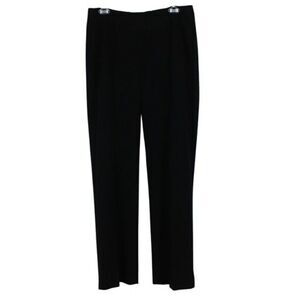 Ankle Trouser Pants Slits Back Zipper Vanishing Waist Black Women's Size 10